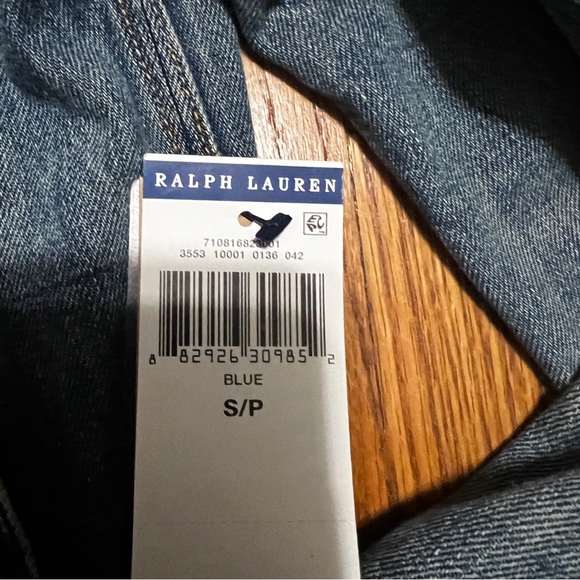 Polo Ralph Lauren Varsity Tigers Football Letterman Patch Denim Jacket Men's Sm - Picture 11 of 13